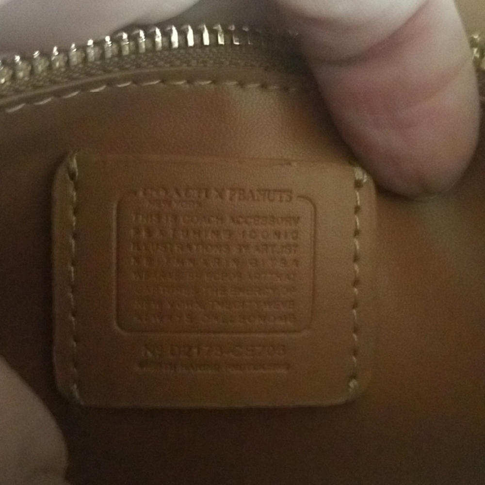 Coach Brown Snoopy and Woodstock Wristlet - Picture 12 of 16